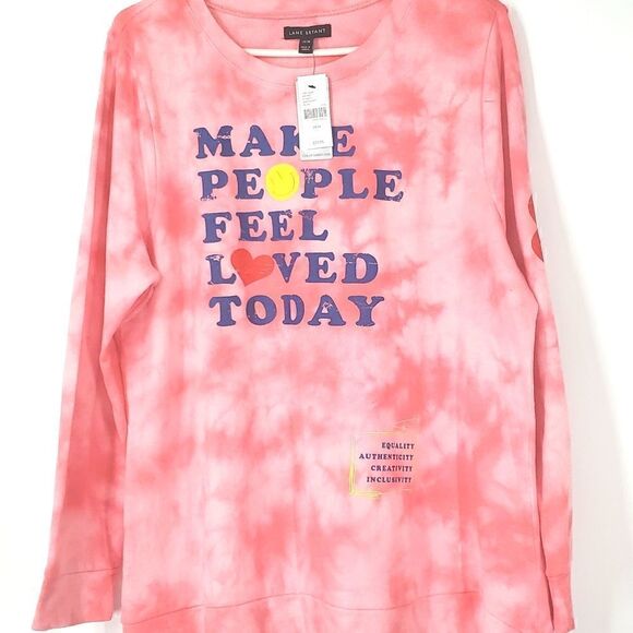 Lane Bryant Make People Feel Loved Today Graphic Sweatshirt Size NWT - Picture 13 of 17